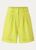 Ariette high waist straight fit korte broek - Lime