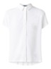 Classic blouse van crêpe met plissé - Wit