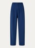 Harrie high waist wide fit pantalon met plooidetail - Donkerblauw
