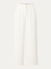 Harrie high waist wide fit pantalon met plooidetail - Ivoor