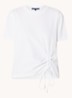 Rallie t-shirt met rijgdetail - Wit