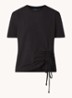 Rallie t-shirt met rijgdetail - Zwart