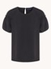 Top met pofmouw - Zwart