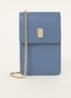 1927 Mini Vertical crossbodytas van leer - Blauw