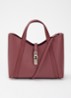 Goccia S shopper van leer met afneembare schouderriem - Rood