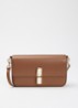 Iride S crossbodytas van leer met afneembare schouderriem - Cognac