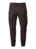 Rovic tapered fit cargobroek in katoenblend - Donkergrijs