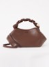 Bou Small handtas van leer met afneembare schouderriem - Bruin