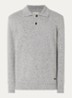 Fijngebreide pullover in wolblend met polokraag - Grijsmele