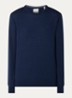 Fijngebreide pullover van merino wol - Donkerblauw
