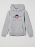 Hoodie met logoborduring  - Grijsmele