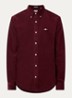 Regular fit overhemd van corduroy met logoborduring - Bordeauxrood