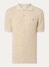 Regular fit polo met logoborduring - Beige