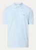 Regular fit polo van piqué katoen met logo - Lichtblauw