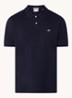 Regular fit polo van piqué katoen met logo - Donkerblauw