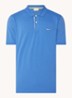 Regular fit polo van piqué katoen met logoborduring - Blauw