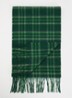 Sjaal van merino wol met ruitdessin 180 x 30 cm - Groen