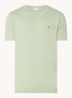 T-shirt met logoborduring - Lindegroen