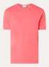 T-shirt met logoborduring - Koraalrood