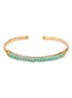 Lyre bangle verguld - Groen