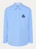 Alix blouse met borduring - Blauwgrijs