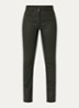 Celine high waist slim fit jeans van imitatieleer - Khaki