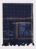 Daphne sjaal in zijdeblend 70 x 180 cm  - Donkerblauw