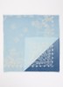 Dorine sjaal met dip-dye dessin 120 x 120 cm - Lichtblauw