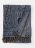 Genevia sjaal van wol met pailletten 180 x 70 cm - Indigo