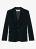 Jyna blazer van fluweel met klepzakken - Groen