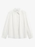 Lilie blouse in zijdeblend met plooien - Creme