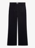Mael high waist flared jeans van corduroy met opgestikte zakken - Donkerbruin