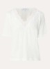 Maevanelle top met broderie - Gebroken wit
