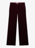 Mag high waist wide fit broek van corduroy - Donkerrood