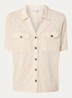 Moana blouse van linnen met borstzakken - Beige