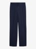 Myra high waist straight leg pantalon met strikceintuur - Donkerblauw