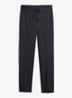 Myra high waist straight leg pantalon met strikceintuur - Donkergrijs