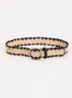 Paloma riem van raffia - Zwart