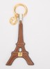 PARIS GD tasbedel van leer met logo - Hazelnootbruin
