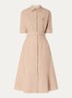 Rana midi blousejurk met strikceintuur - Zand