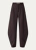 Callia high waist wide fit pantalon met steekzakken - Donkerbruin