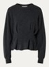 Manzi pullover van wol met peplum - Antraciet