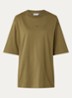 Timune T-shirt met logoborduring - Olijfgroen