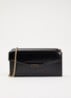 Antigona clutch van kalfsleer met afneembare schouderriem - Zwart