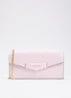 Antigona clutch van kalfsleer met afneembare schouderriem - Lichtroze