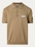 Regular fit polo met logoborduring - Camel