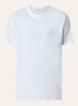 T-shirt in zijdeblend met logo - Wit