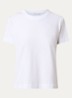 T-shirt met logoborduring - Wit