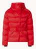 Bea ski-jas met ceintuur en ritszakken - Rood