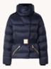 Bea ski-jas met ceintuur en ritszakken - Donkerblauw